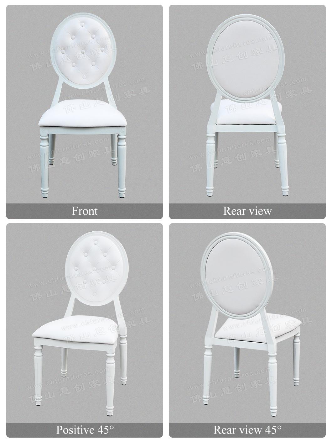 Hyc-D04-10 Hot Selling Stacking Aluminum Xvi White Louis Chair for Wedding