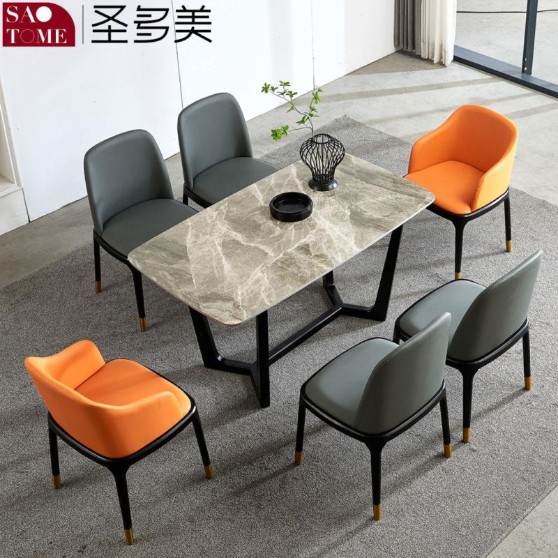 Modern Rock Board Furniture V-Shaped Table Solid Wood Dining Table