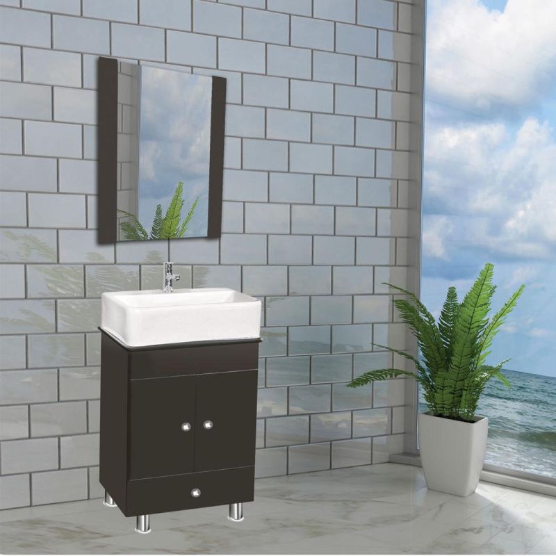 Hot Sale Stainless Steel Bathroom Cabinet with Single Ceramic Sink