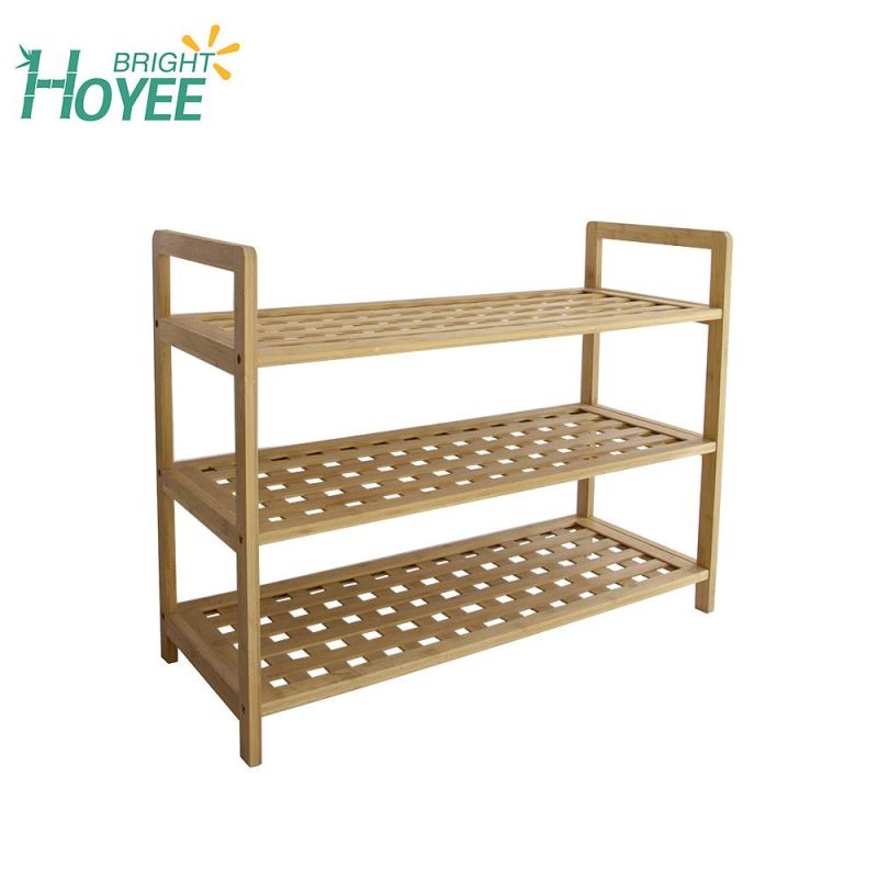 Utility Bamboo Shoe Rack 3 Tier Bamboo Antique Shoe Storage Rack