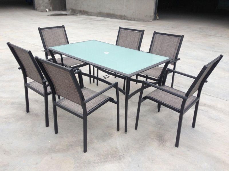 Best Choice Product 7-Piece Modern Glass Dining Table Furniture Set for Home and Garden