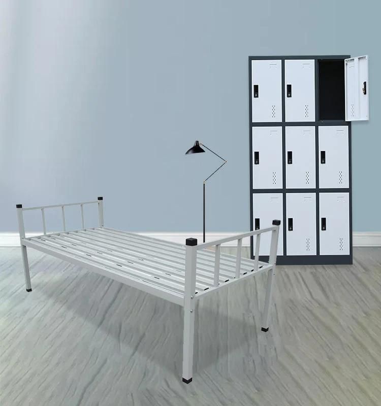 Single Person School Furniture Student Dormitory Metal Bed