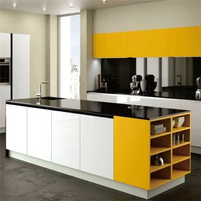 Home Furniture High Gloss White Lacquer Modular Modern Kitchen Cabinets