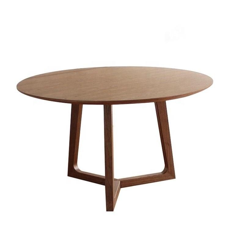 Nordic Wooden Restaurant Furniture Round Shape Dining Table Made in China