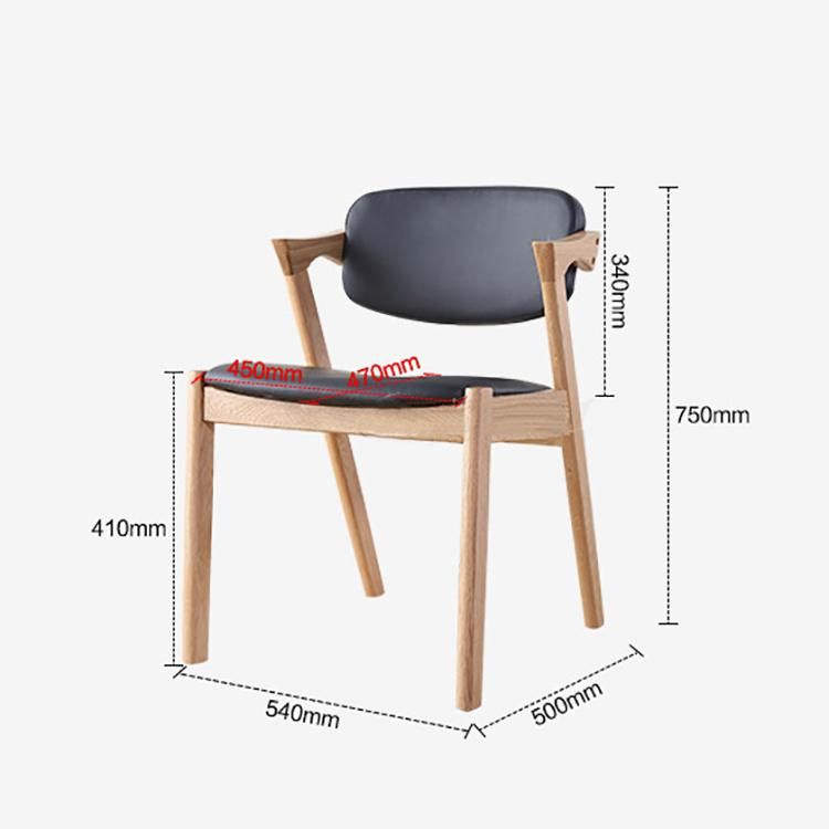 Furniture Modern Furniture Chair Home Furniture Wooden Furniture Contemporary Antique Faux PU Leather Cushion Restaurant Furniture Dining Room Arm Chairs