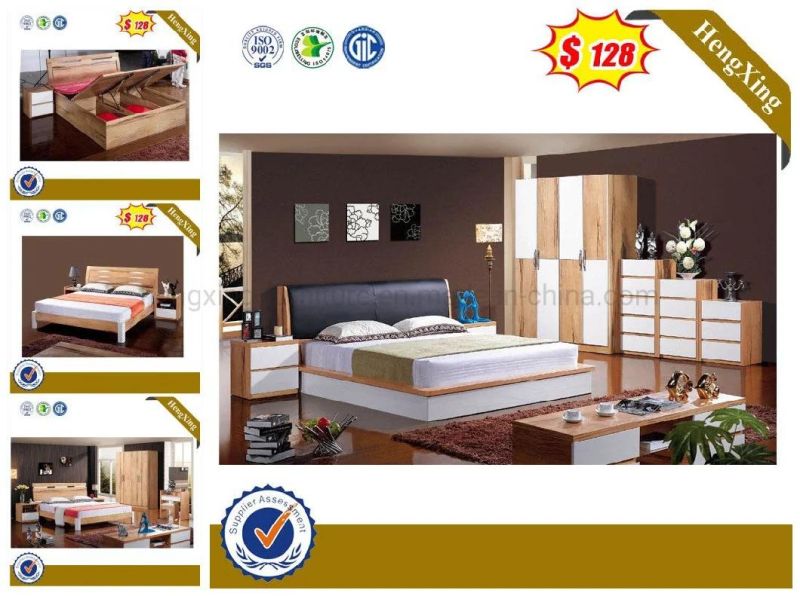 New Design Hotel Double Bed Wooden Bedroom Furniture