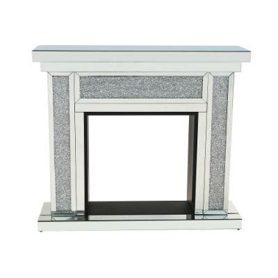 Modern Crushed Diamond Electric Fireplace Living Room Furniture