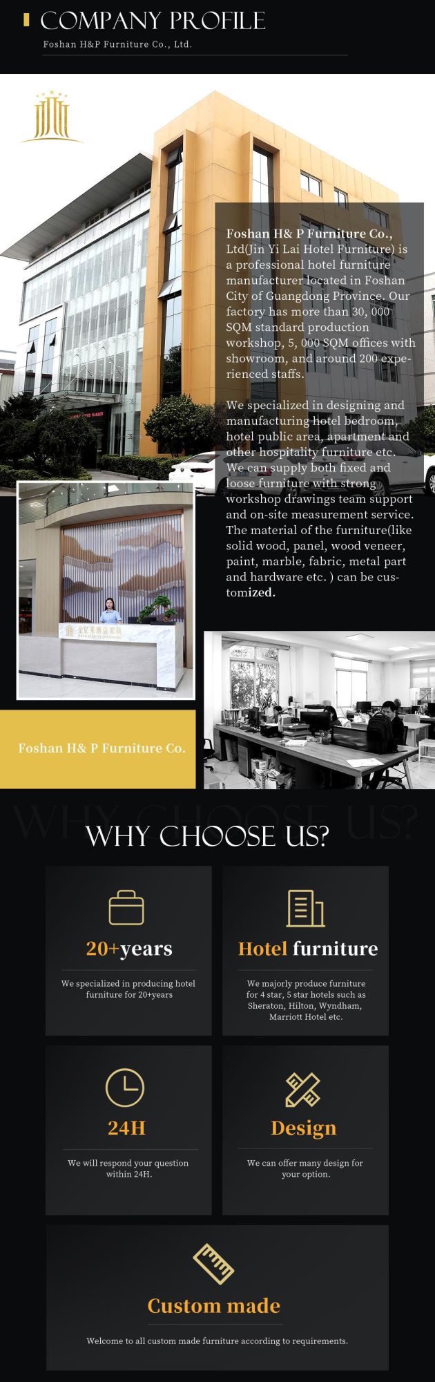 24-Hour Online Design and Customization One-Stop Solution to Install Luxury Hotel Furniture Sets