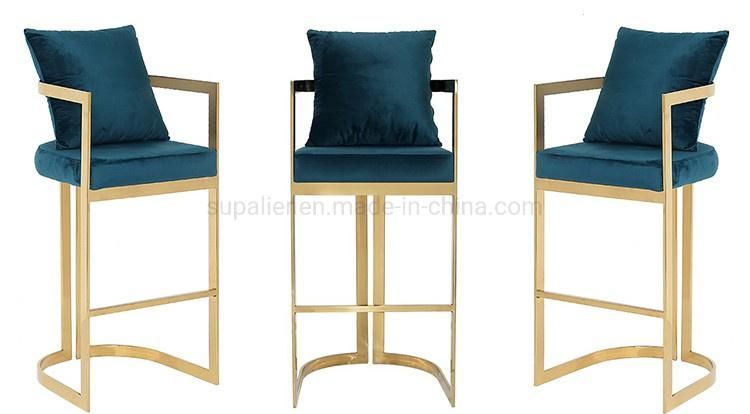 Cheap Wholesale Luxury Gold Stainless Steel Modern Bar Stools