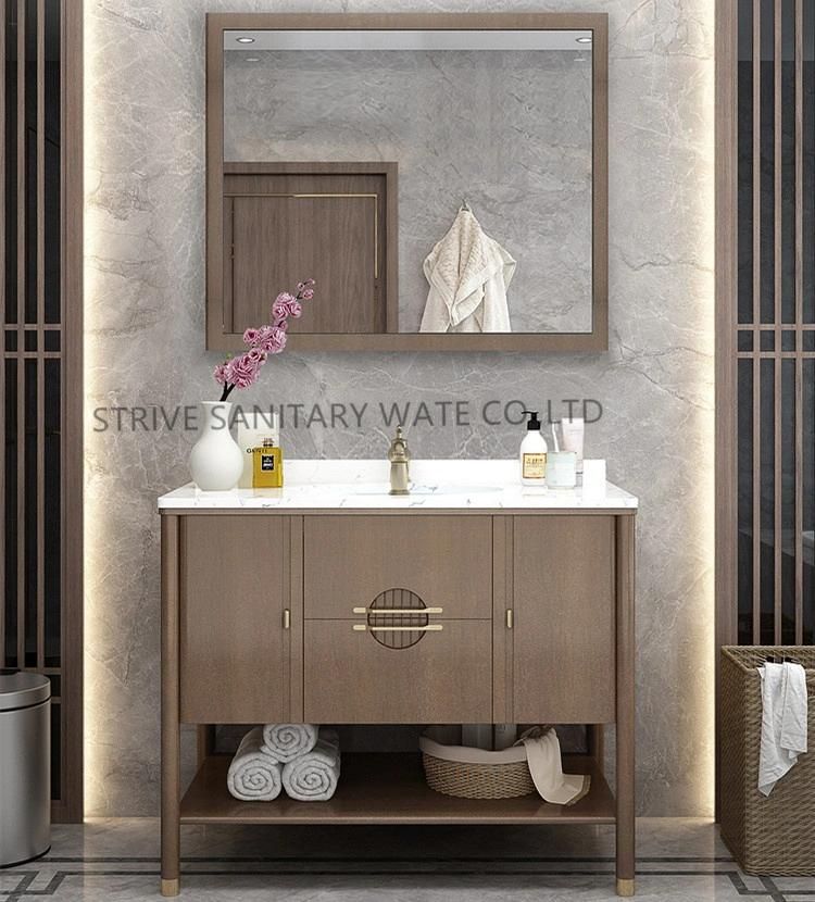 Modern Home Furniture Customization Modular Bathroom Vanity with LED Mirror Cabinets