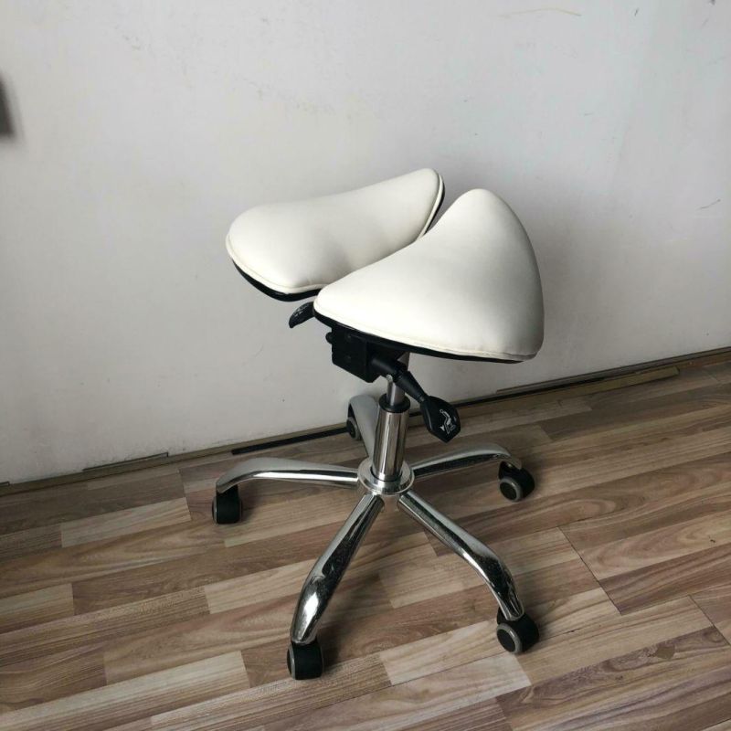 Ergonomic Best Selling Split Two Seat Tilt Saddle Stool Office Chair