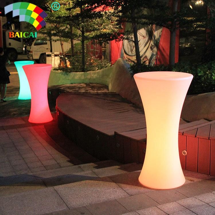 LED Furniture Indoor Outdoor Glowing LED Tall Bar Table