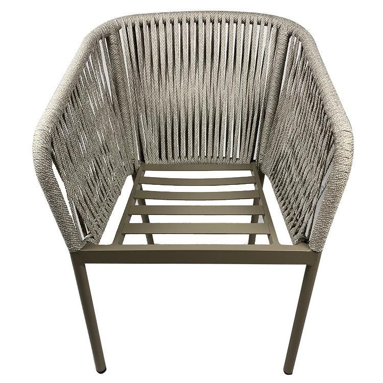 Modern Furniture Backyard Arm Chair Hotel Outdoor Rope Dining Chairs