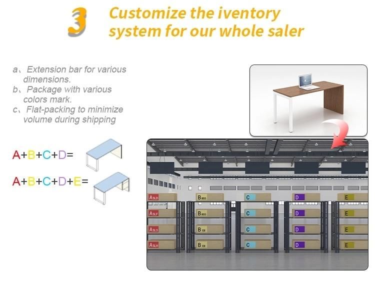 Whole Sale Manufacture Modern Computer Desk Standard Size Office PC Minimalist Design Table