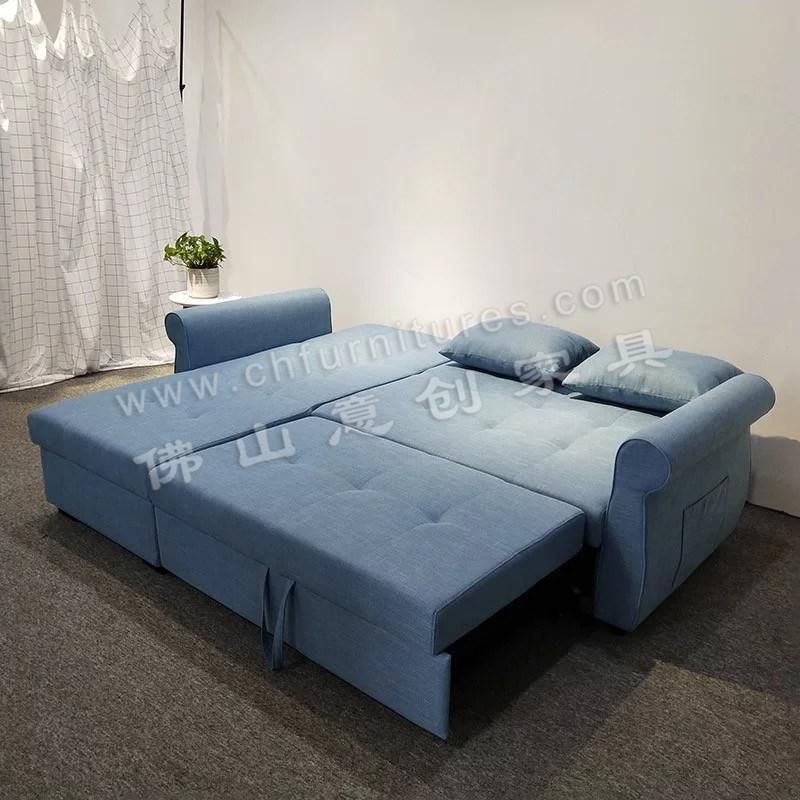 Hyc-Sf02 Modern Home Furniture Fabric Sleeping Sectional Sofa Set Iving Room Sofas