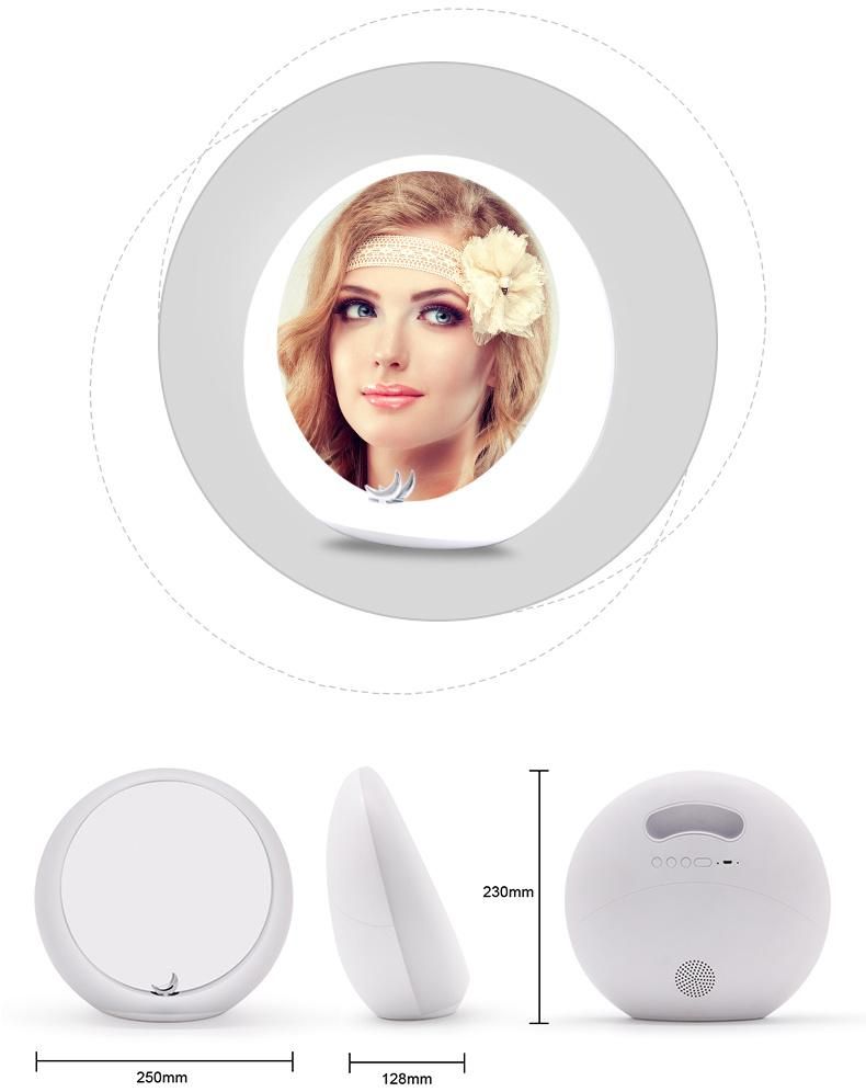 Special Design USB Rechargeable LED Makeup Mirror with Bluetooth Speaker