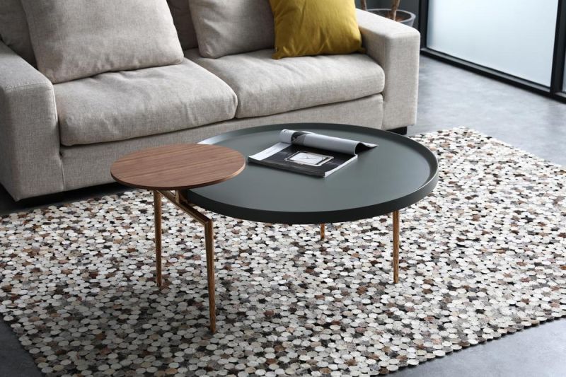 Modern Round Coffee Table Set Metal Coffee Side Tables Corner Coffee Table