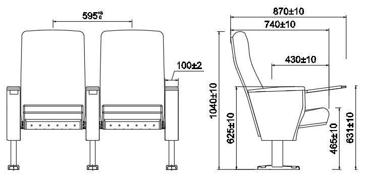 New Designed Conference Office Auditorium Cinema Church Theater Seating