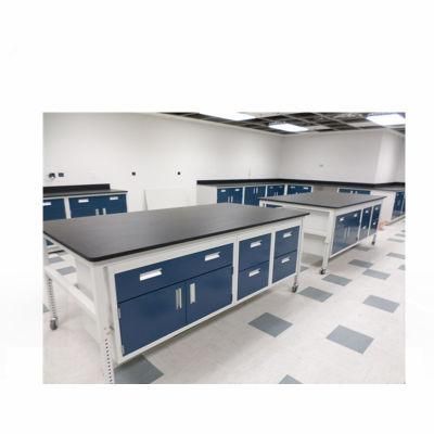 Hospital Wood and Steel Hospital Laboratory Work Bench, Bio Wood and Steel Stainless Steel Lab Furniture/