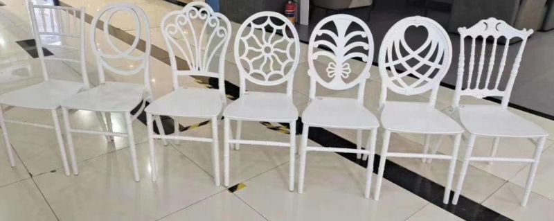 Luxury Gold Pattern Stainless Steel Flower Back Decoration Wedding Furniture Restaurant Wholesale Event Natural Party Banquet Garden Dining Chair