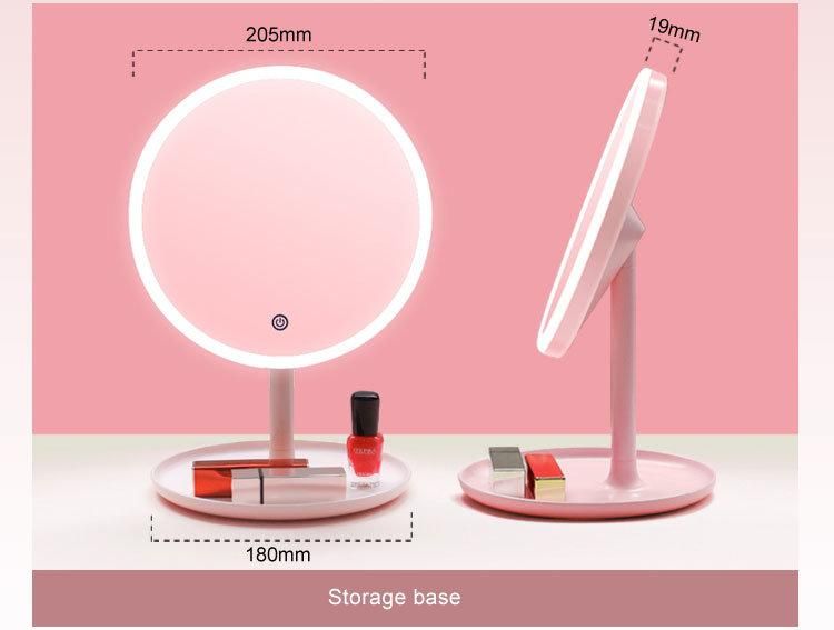 Chinese Factory LED Desktop Portable Mirror for Daily Makeup