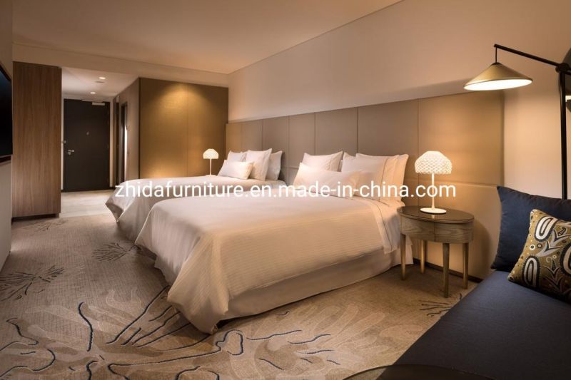 Modern Design Living Room Villa Apartment Suite Commercial Hotel Furniture Bedroom Wooden King Size Bed with Leisure Chair