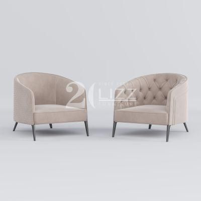 Tufted Button Design Modern Style Simple Living Room Couple Fabric Sofa Chair