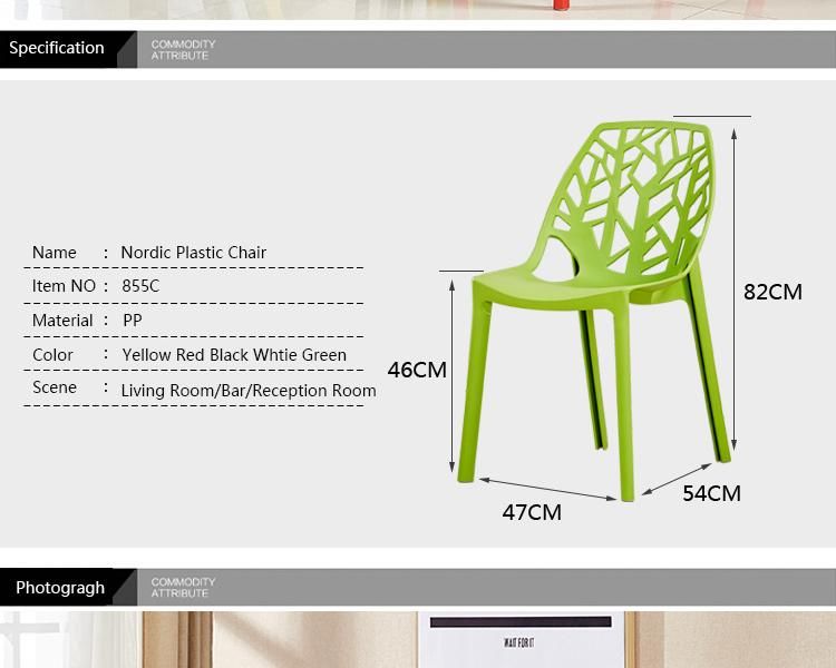 Outdoor Garden Furniture Stackable PP Plastic Chairs for Home