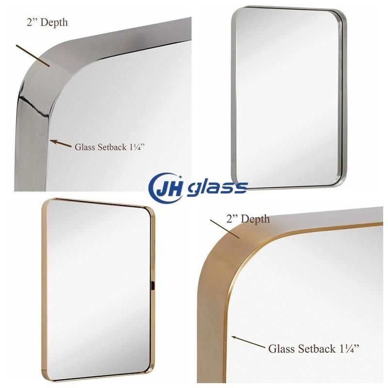 Jinghu China Factory Metal Aluminum Alloy PS Frame Mirror Home Decorative Bathroom Mirror