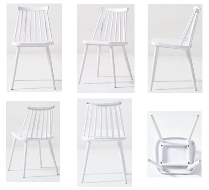 Nordic Style Modern Simplicity Round Back Plastic Windsor Chair