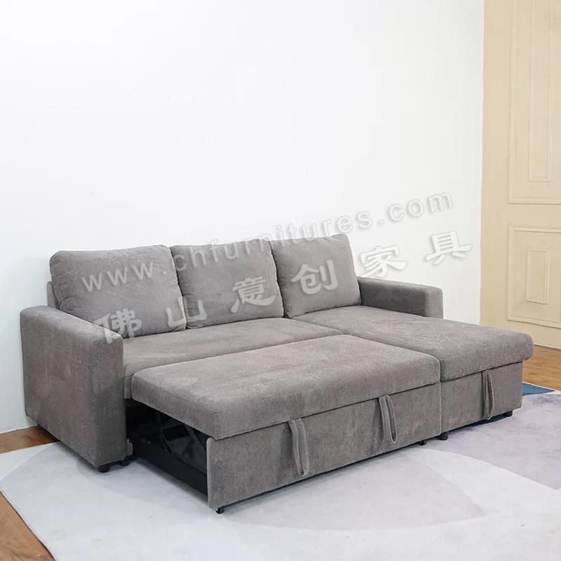 Hyc-Sf02 Modern Home Furniture Fabric Sleeping Sectional Sofa Set Iving Room Sofas