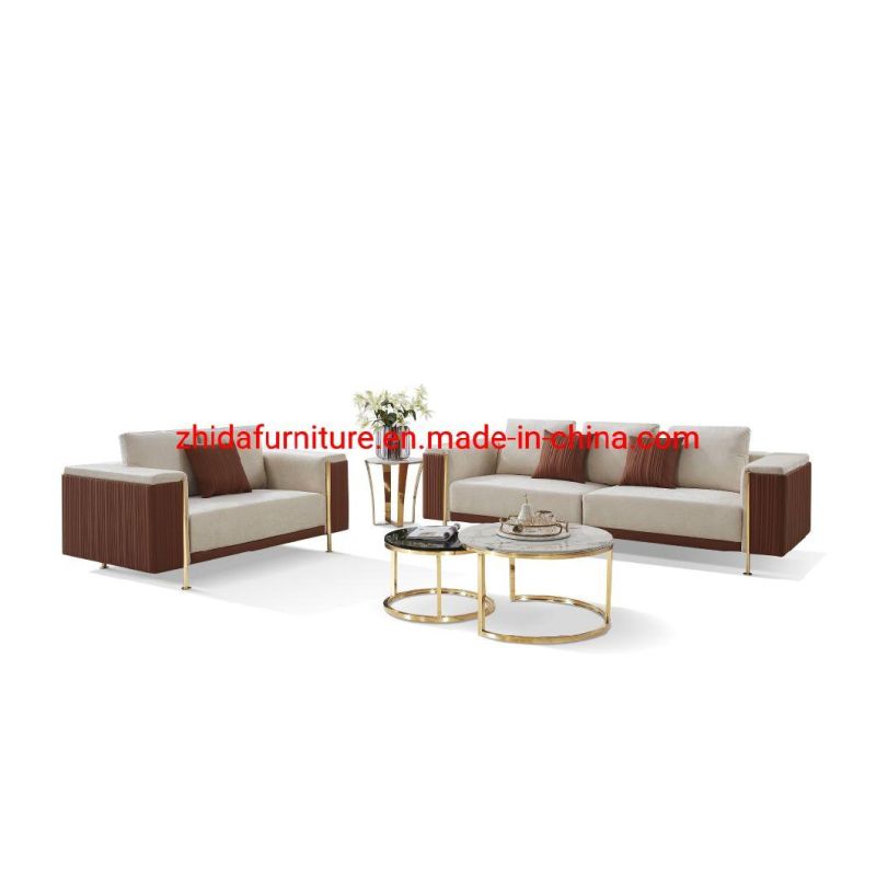 Luxury Modern Gold Metal Base Home Hotel Furniture Living Room Sofa