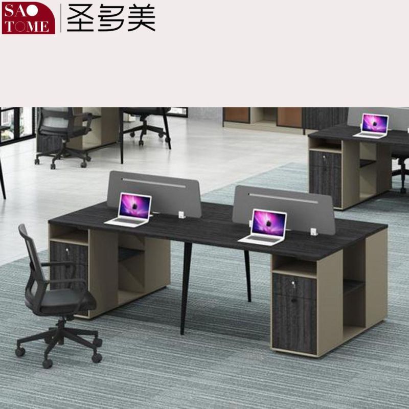 Modern Foshan Office Wooden Table Ordinary Desk Office Furniture Four People