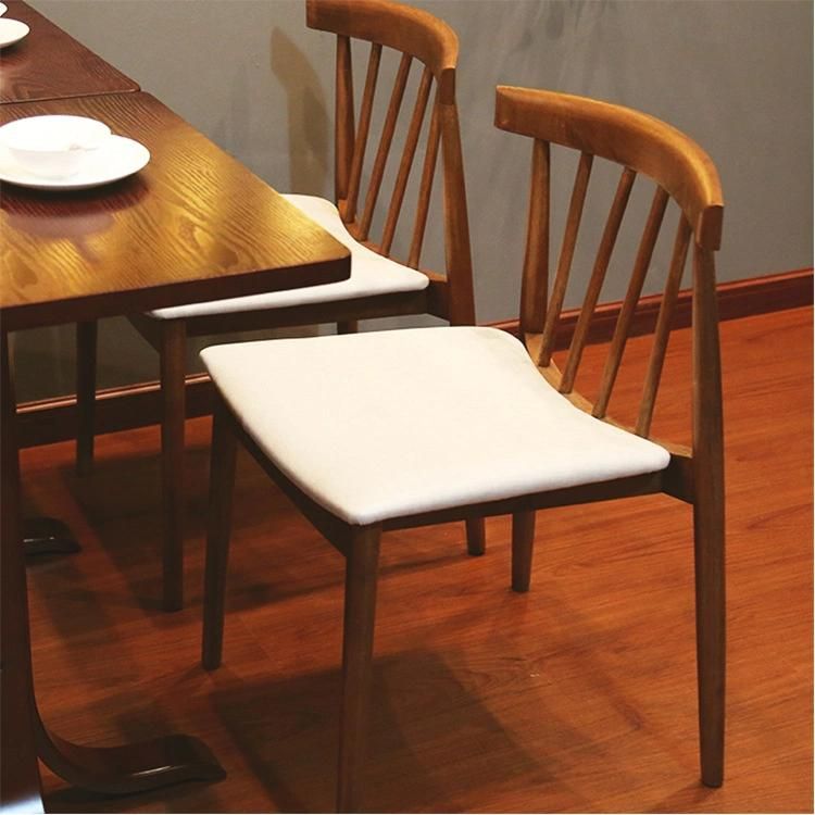 Scandinavian Solid Wood Chair Modern Home Furniture Restaurant Dining Set