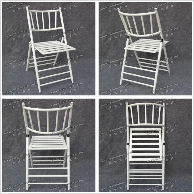 Yc-A351 White Steel Folding Chiavari Party Chair for Sale