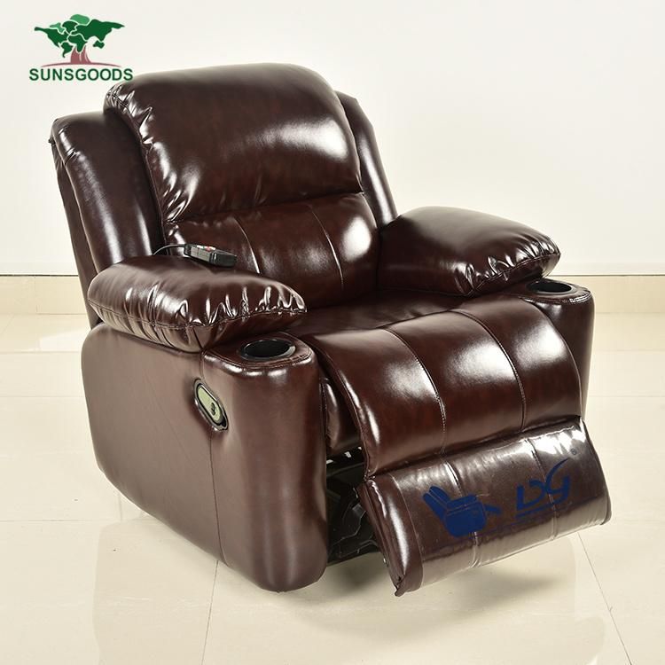 Modern Leisure Single Home Theater Recliner Sofa Genuine Leather Sofa