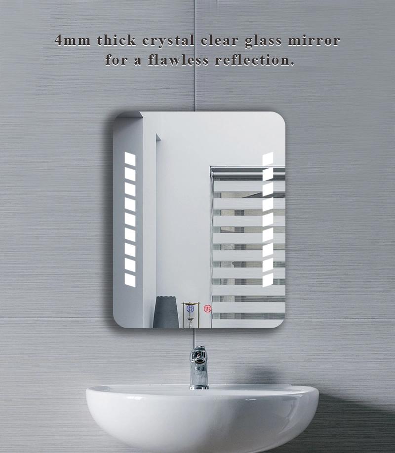 Rectangle Wall Touch Dimmable LED Bathroom Mirror for Home Decoration