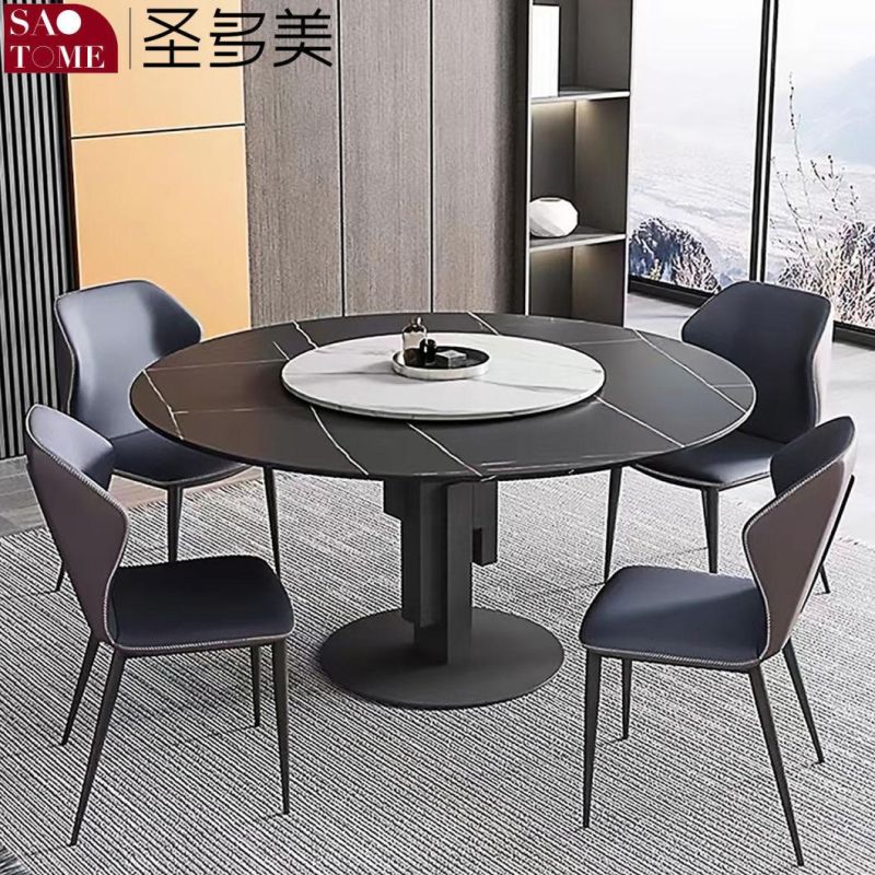 Hotel Custom Made Modern Slate Top Round Dining Table