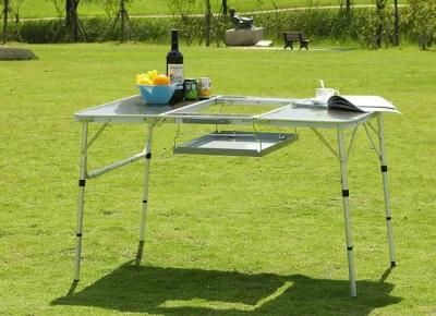 Aluminum Folding BBQ Table with BBQ Grill L (ET9926-B3)