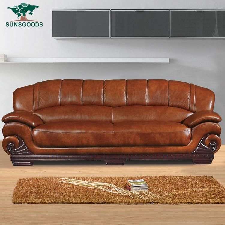 Popular Modern Style Good Quality Massage Sofa Genuine Leather Living Room Furniture