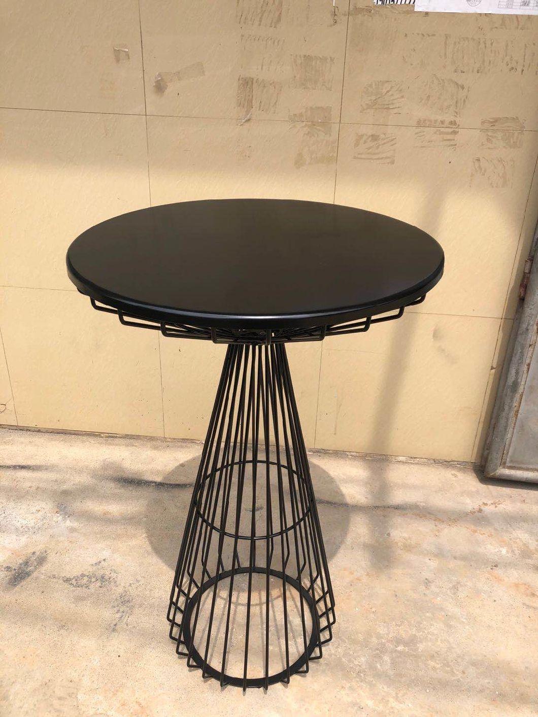 Modern Deisgn High Dry Metal Wire Round Bar Stool Table