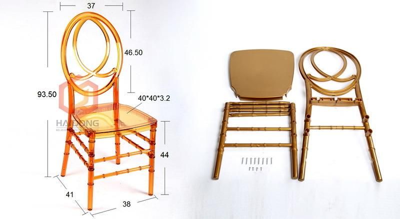 Modern Dining Furniture Quality Acrylic PC Resin Phoenix Wedding Chair Supplies