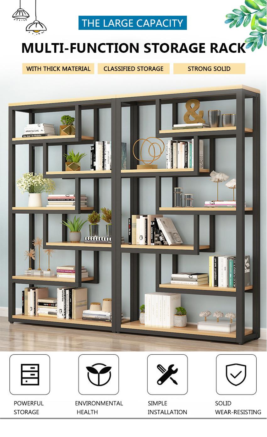 Modern Student Bedroom Furniture Bookcase Shelf Library Iron Bookshelf