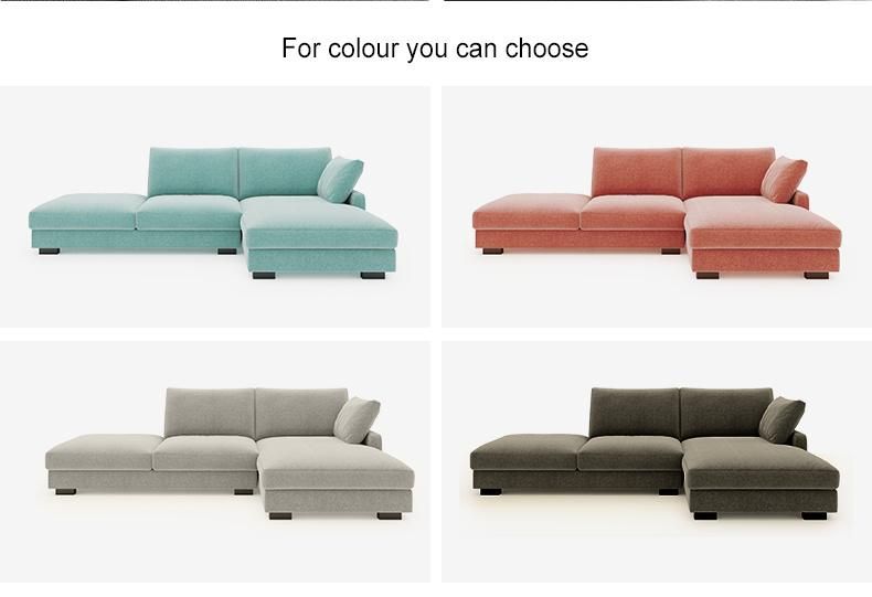 Fabric Non Inflatable Corner Sectional Recliner Sofa Home Furniture with High Quality