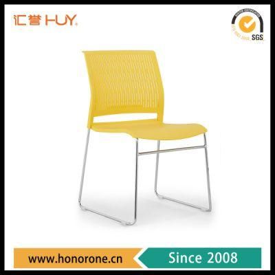 5 Year Warranty Training Room Conference Metal Frame Plastic Chair in Low Price