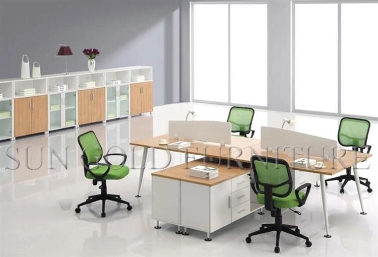 (SZ-WSL311) Good Design Wooden Office Staff Workstation 4 Seats Office Partition