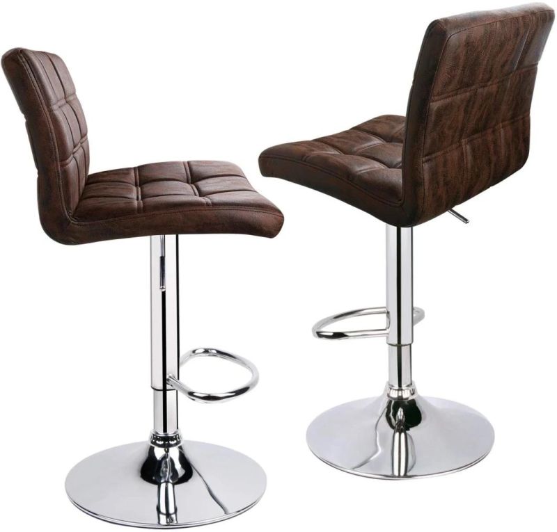 Wooden High Bar Chair with Back Contemporary Wood Upholstery Velvet Fabric Barstools Counter Stool