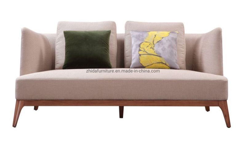 Modern Living Room MID Back Fabric Hotel Reception Area Sofa with Armrest