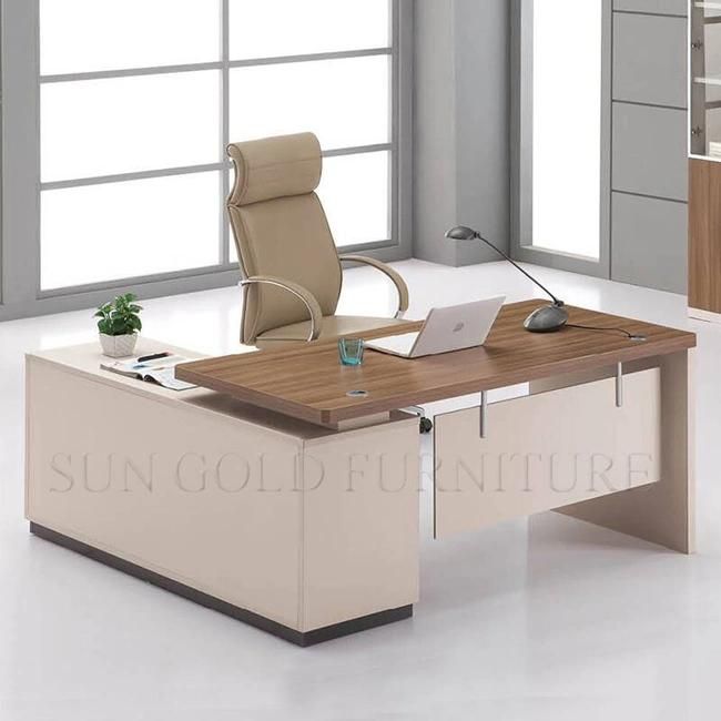 Modern Woodern Metal Frame Office Computer Table Desk Furniture Designs (SZ-ODB356)