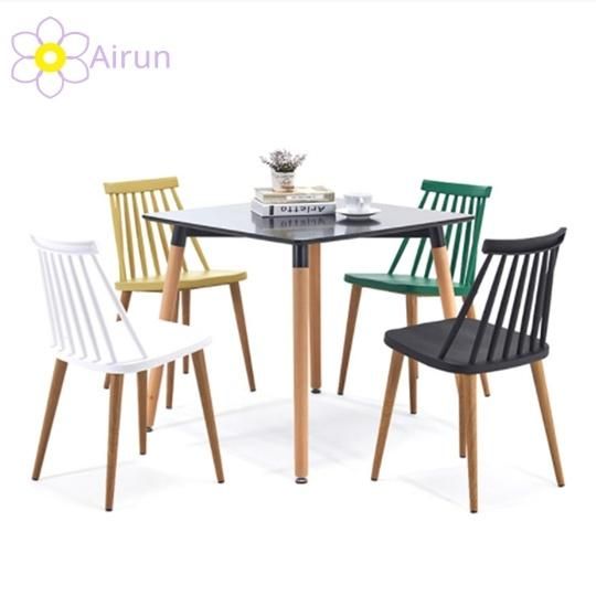 Modern Colorful Wedding Princess Garden Stack Chair Metal Legs Bistro Windsor Style Stackable Dining Room Plastic Chair